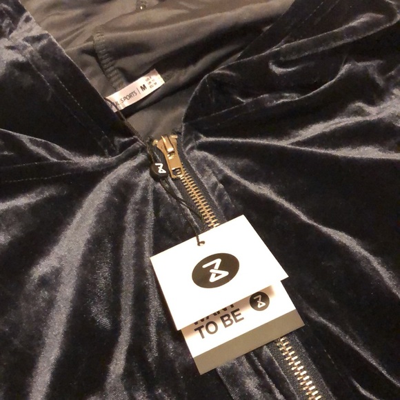 Zaful Velvet Zip Hoody - Picture 5 of 5